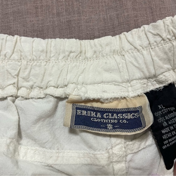 Vintage 90s Mom shorts White Casual Size XL elastic pockets retro throwback - Picture 5 of 6